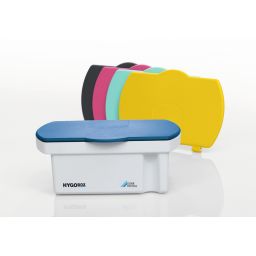 Hygobox Deckelfarbe anthrazit, Siebeinsatz blau