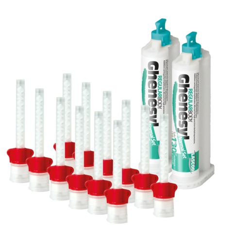 Ghenesyl Silikon regular normal 50 ml (2) + 12 Mischkanülen